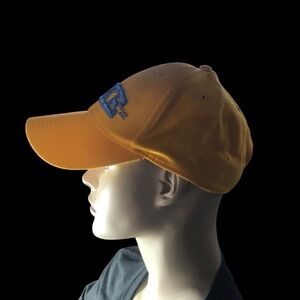 Nike Orange Baseball Cap with Blue Logo